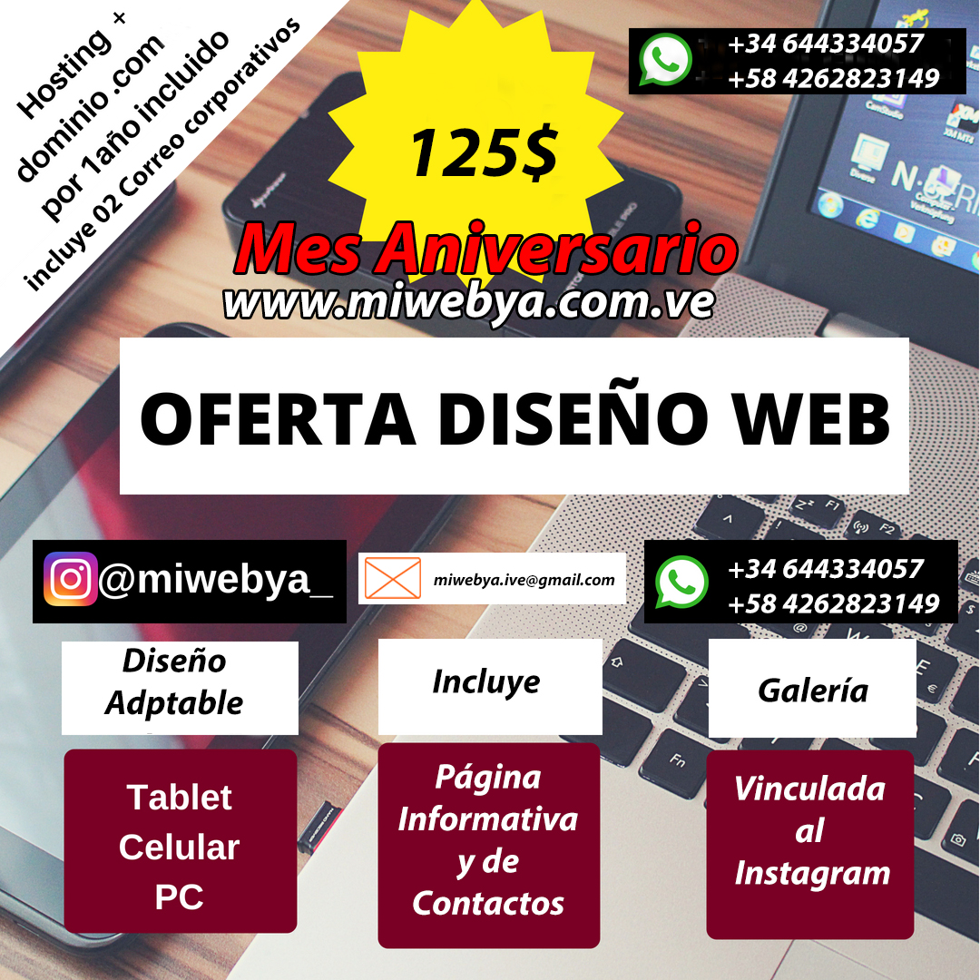 Promoción web 125$